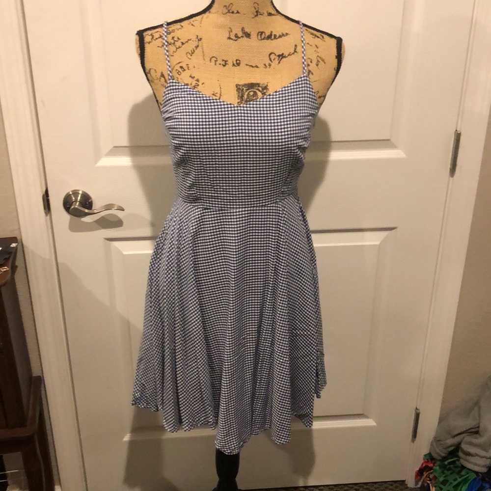Blue Checkered Dress